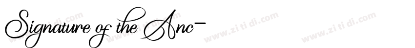 Signature of the Anc字体转换